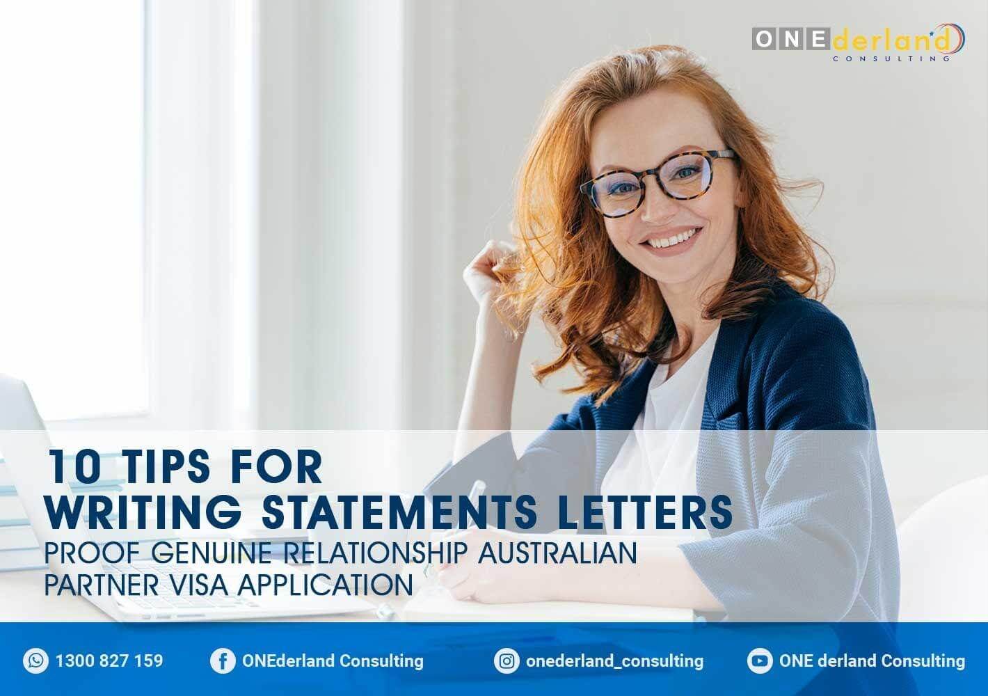 10 Secrets of Writing Convincing Statement Letters for Partner Visa Application