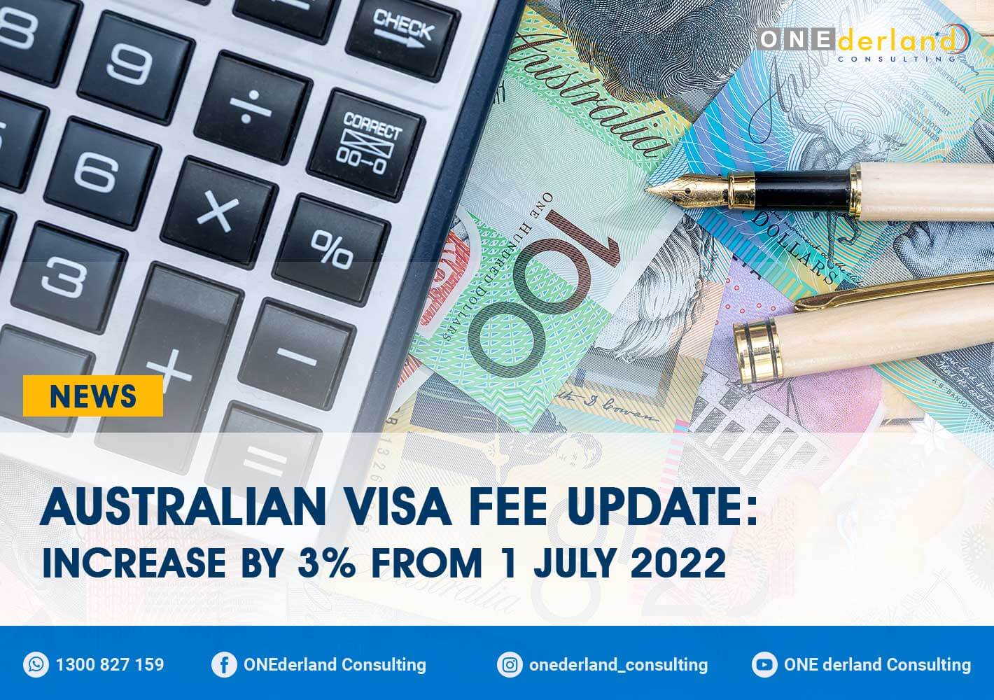 It’s Official! Australian Visa Fee Increases by 3% starting from 1 July 2022